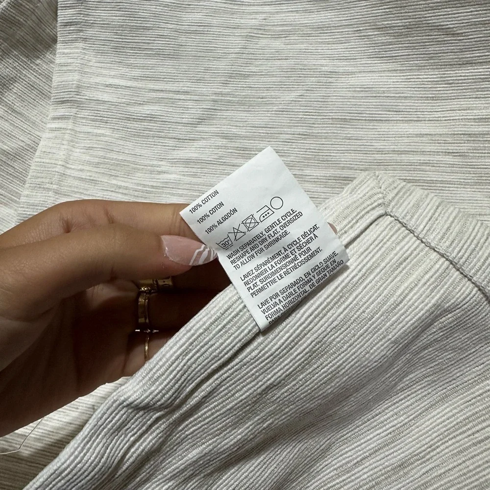 Crate and Barrel grey table runner